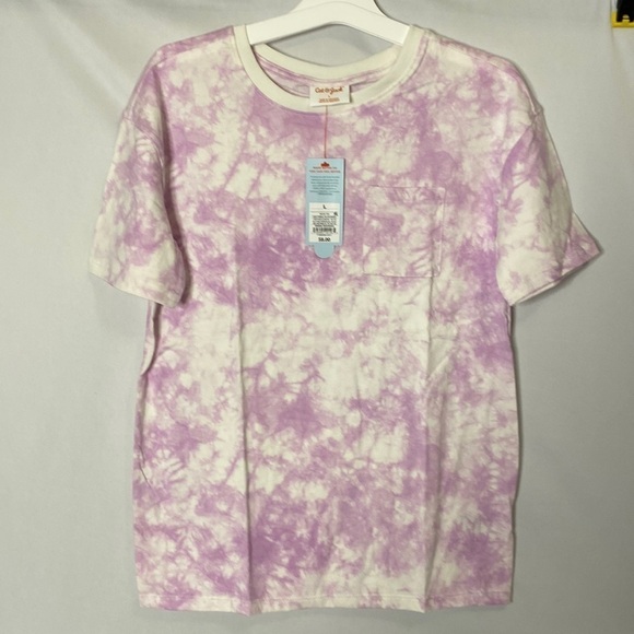 Cat & Jack purple tye dyed pocket tee size L - Picture 1 of 5